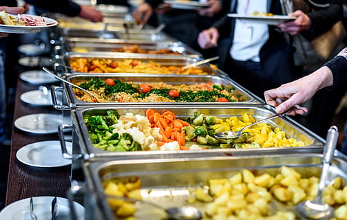 Catering buffet setup example
