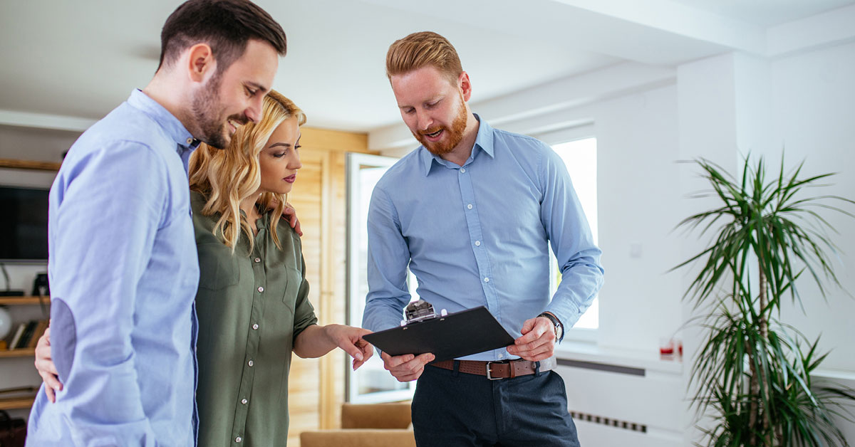 Certified real estate professional discussing property details